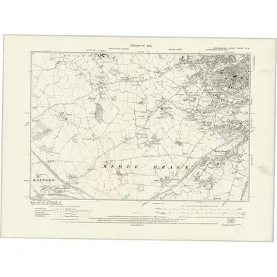 1925 Map of Shropshire XXXIV.SW, 1929 Print