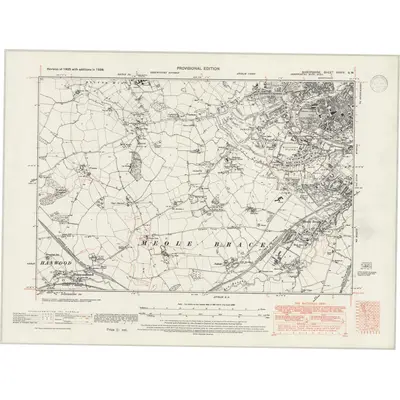 1938 Map of Shropshire XXXIV.SW, 1947 Print