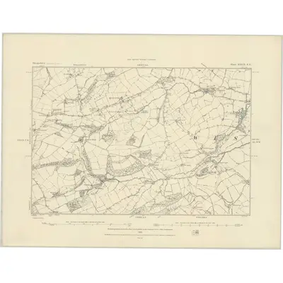 1881 Map of Shropshire XXXIX.NE, 1883 Print