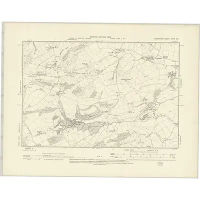 1901 Map of Shropshire XXXIX.NE, 1902 Print