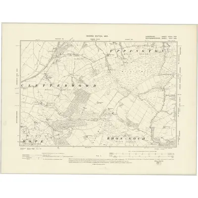 1901 Map of Shropshire XXXIX.NW, 1903 Print