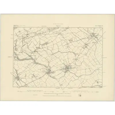 1881 Map of Shropshire XXXIX.SE, 1884 Print