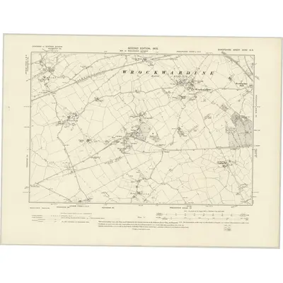 1900 Map of Shropshire XXXV.SE, 1903 Print