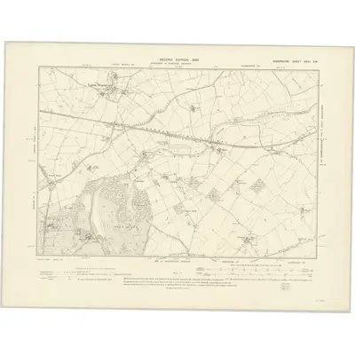 1900 Map of Shropshire XXXV.SW, 1903 Print