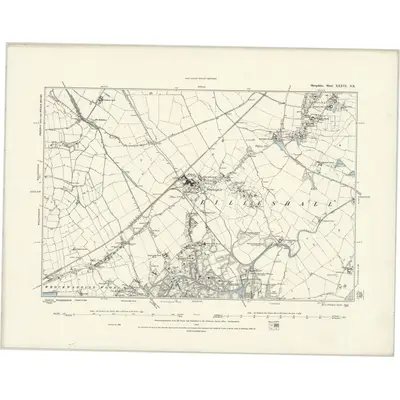 1881 Map of Shropshire XXXVI.NE, 1888 Print