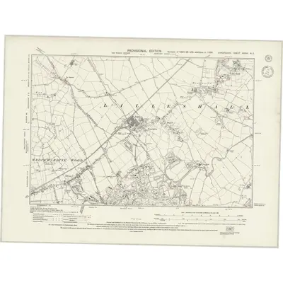 1938 Map of Shropshire XXXVI.NE, 1948 Print