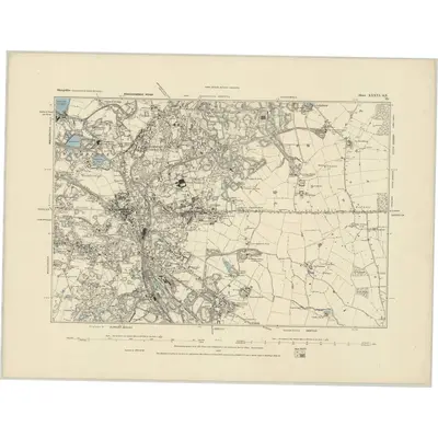 1880 Map of Shropshire XXXVI.SE, 1885 Print