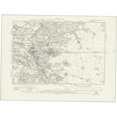 1925 Map of Shropshire XXXVI.SE, 1929 Print
