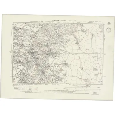 1938 Map of Shropshire XXXVI.SE, 1948 Print