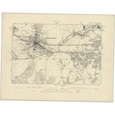 1882 Map of Shropshire XXXVI.SW, 1887 Print