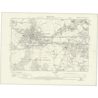 1925 Map of Shropshire XXXVI.SW, 1929 Print