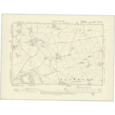 1900 Map of Shropshire XXXVII.NE, 1903 Print