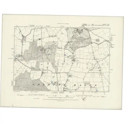 1880 Map of Shropshire XXXVII.NW, 1889 Print