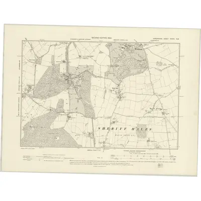 1900 Map of Shropshire XXXVII.NW, 1903 Print