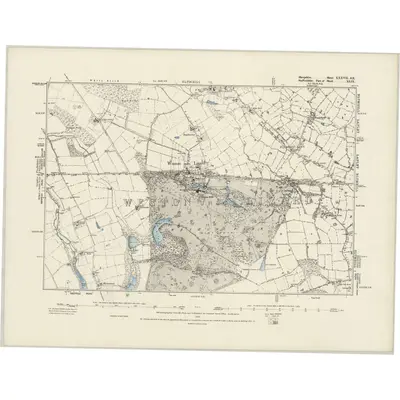 1880 Map of Shropshire XXXVII.SE, 1889 Print