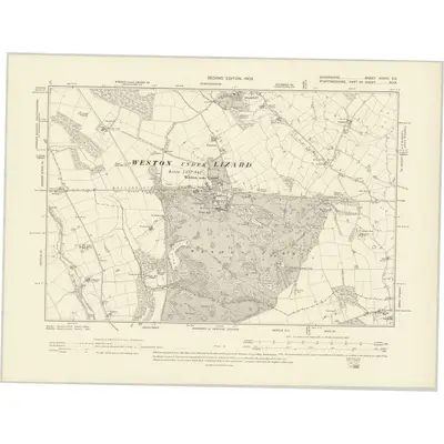 1900 Map of Shropshire XXXVII.SE, 1903 Print