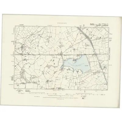 1881 Map of Shropshire XXXVIII.SW, 1888 Print