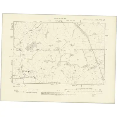 1900 Map of Shropshire XXXVIII.SW, 1903 Print