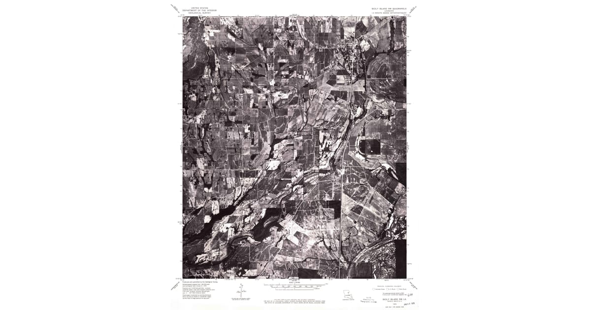 1970s Maps of Wisner LA Pastmaps - Sicily Island Nw Franklin County La Usgs Topo 1976 P1977 Og 1200x630