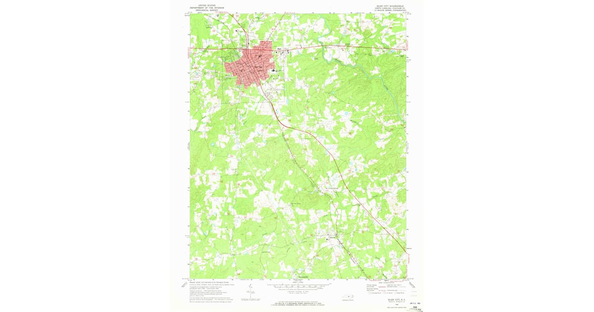 1960s Maps of Mount Vernon Springs, NC | Pastmaps