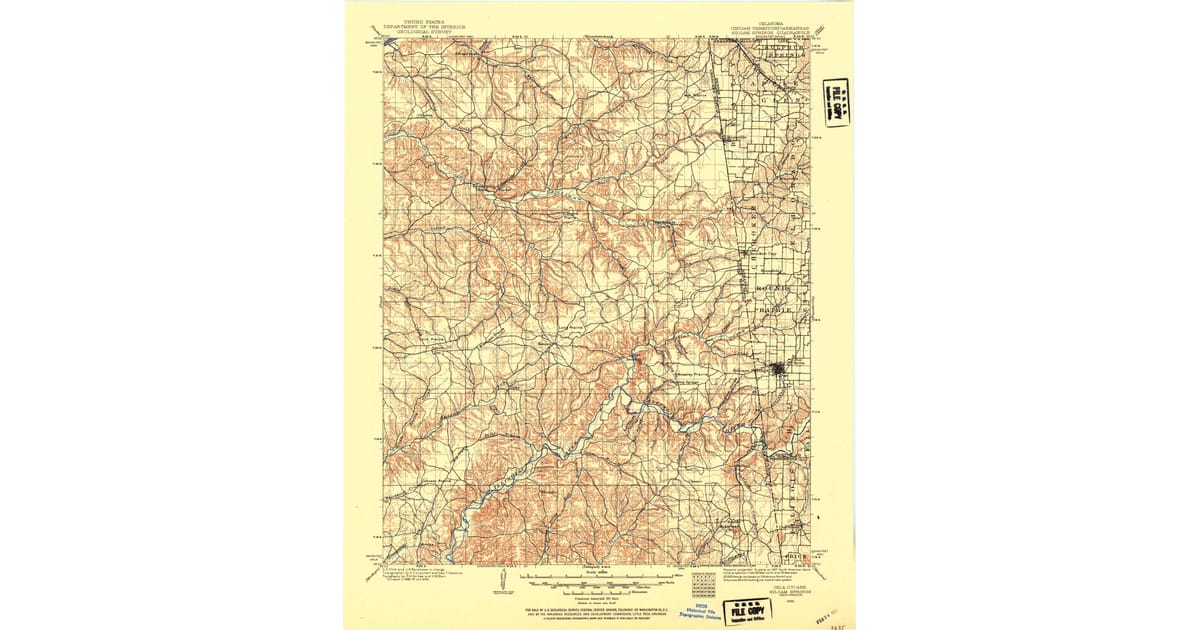 1890s Maps of West Siloam Springs - Siloam Springs Delaware County Ok Usgs Topo 1899 P1954 Og 1200x630 
