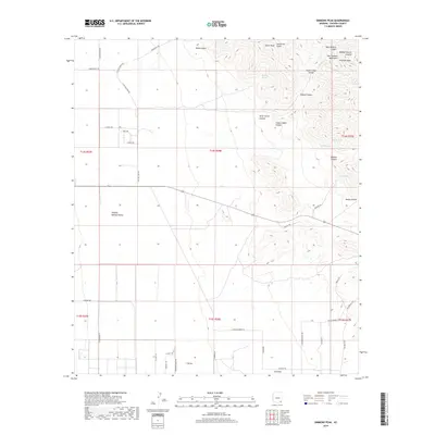 2018 Map of Simmons Peak, 2018 Print