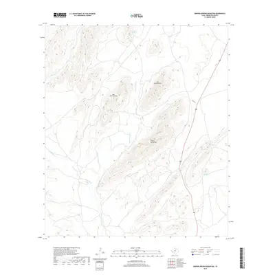 2019 Map of Simpson Springs Mountain, 2019 Print