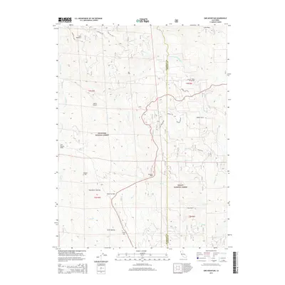 2015 Map of Sims Mountain, 2015 Print