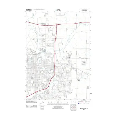 2012 Map of Sioux Falls East, 2012 Print