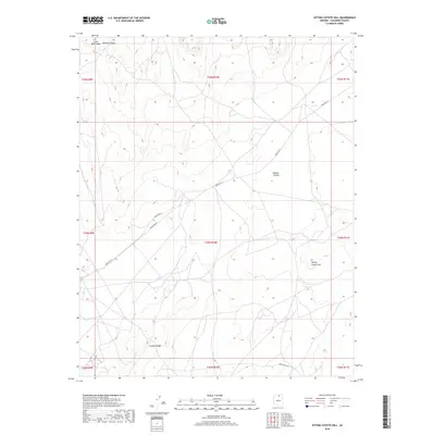 2018 Map of Sitting Coyote Hill, 2018 Print