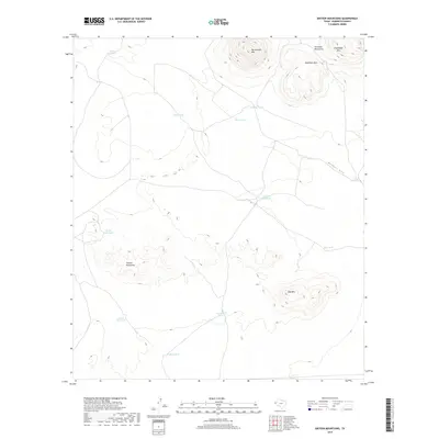 2019 Map of Sixteen Mountains, 2019 Print