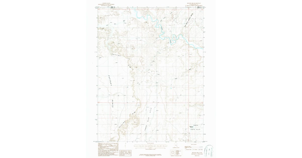 1987 Map of Skyline Rim, Wayne County, UT — High-Res | Pastmaps