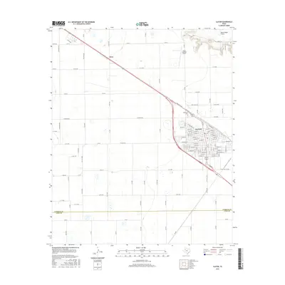 2016 Map of Slaton, 2016 Print