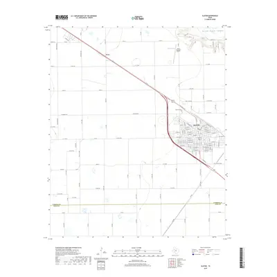 2019 Map of Slaton, 2019 Print