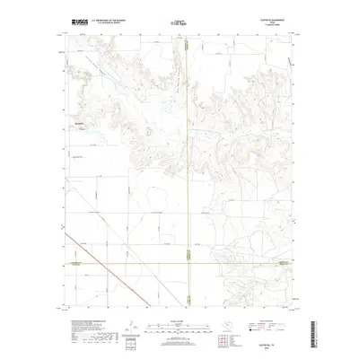 2019 Map of Slaton NE, 2019 Print