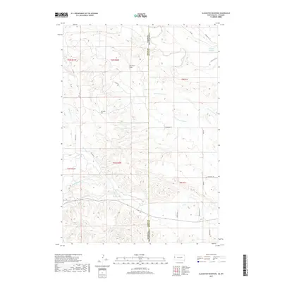 2017 Map of Slaughter Reservoir, 2017 Print