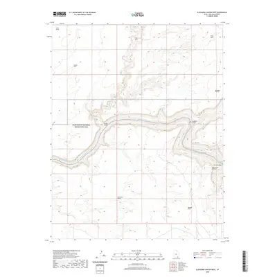 2020 Map of Slickhorn Canyon West, 2020 Print