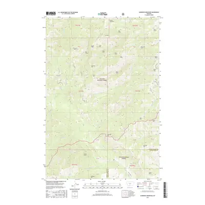 2017 Map of Sliderock Mountain, 2017 Print
