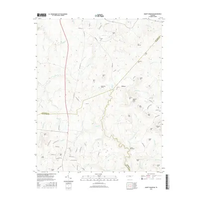 2016 Map of Smartt Mountain, 2016 Print