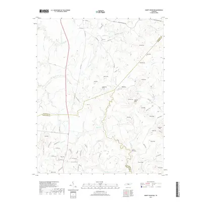 2019 Map of Smartt Mountain, 2019 Print
