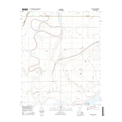 2014 Map of Snow Lake, 2014 Print