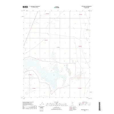 2018 Map of Snow Water Lake, 2018 Print