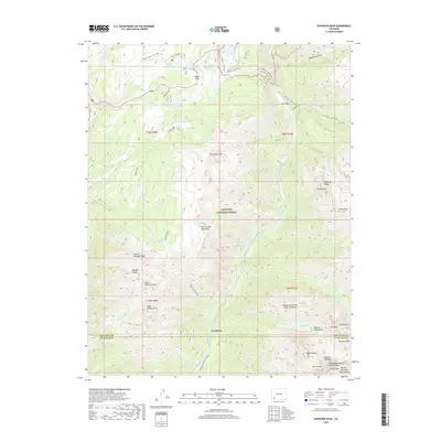 2019 Map of Snowdon Peak, 2019 Print