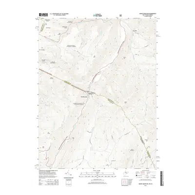 2014 Map of Snowy Mountain, 2014 Print