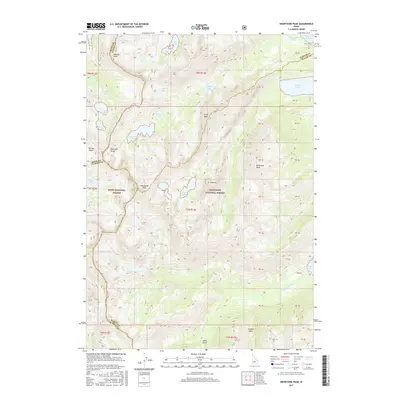 2017 Map of Snowyside Peak, 2017 Print