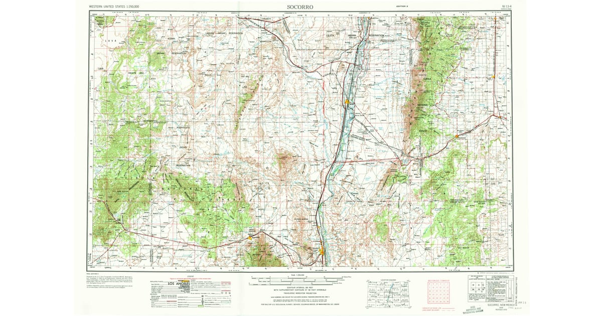 Old Maps of Magdalena NM for Academic - Socorro Socorro County Nm Usgs Topo 1954 P1972 Og 1200x630 