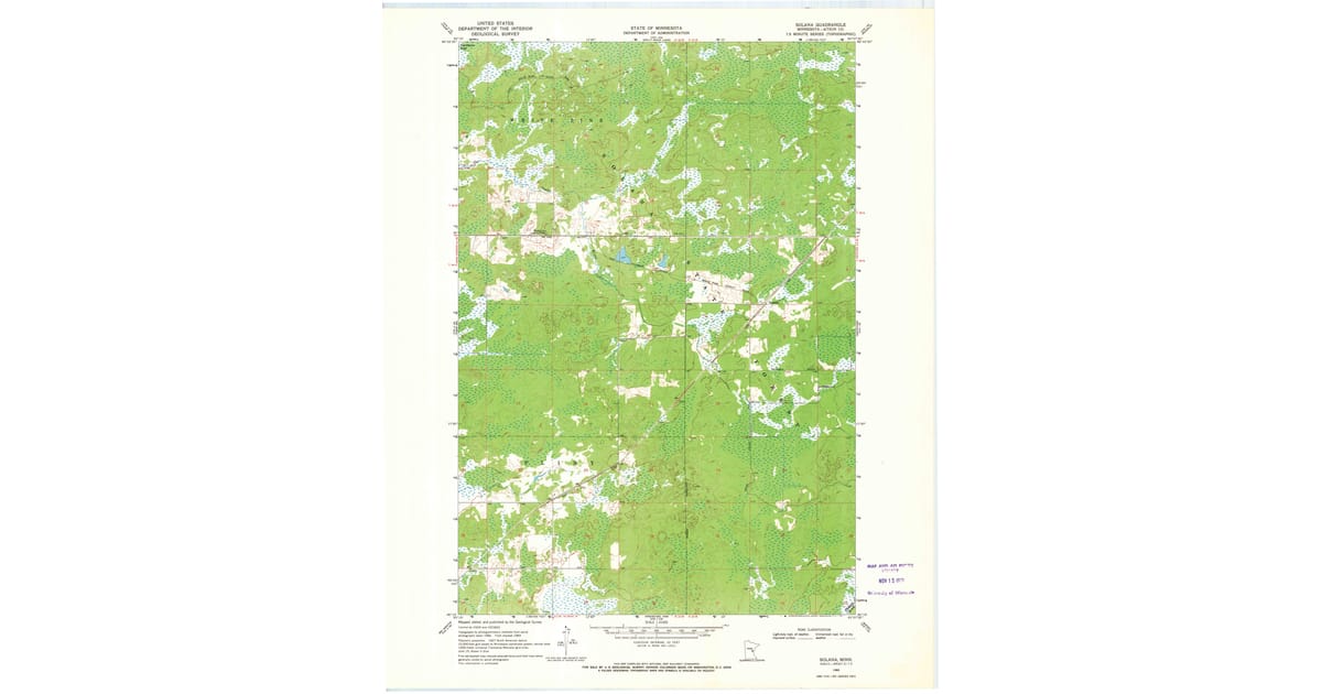 Solagna Maps 1969 Map of Solana, Aitkin County, MN — High-Res | Pastmaps