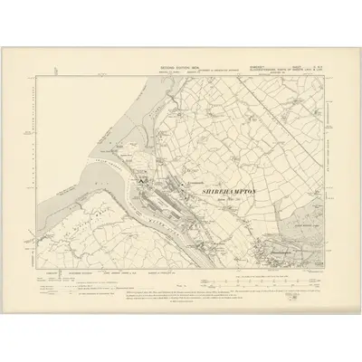 1901 Map of Somerset II.NE, 1904 Print