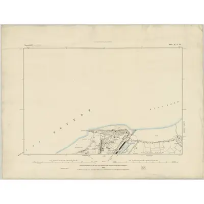 1882 Map of Somerset II.NW, 1884 Print
