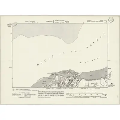 1930 Map of Somerset II.NW, 1932 Print